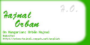 hajnal orban business card